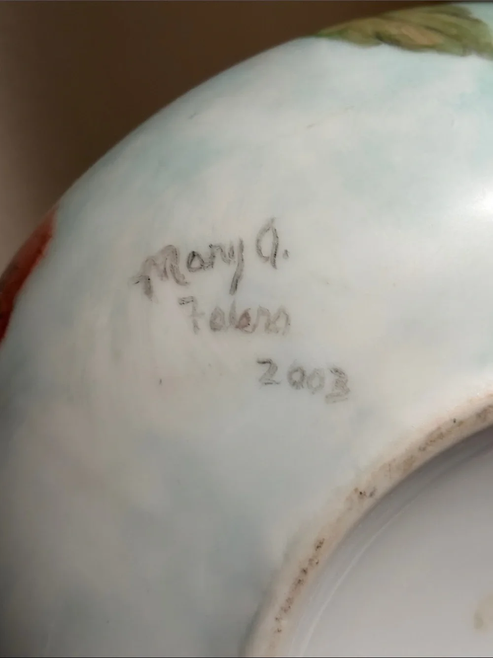 Hand-Painted Floral Porcelain Vase